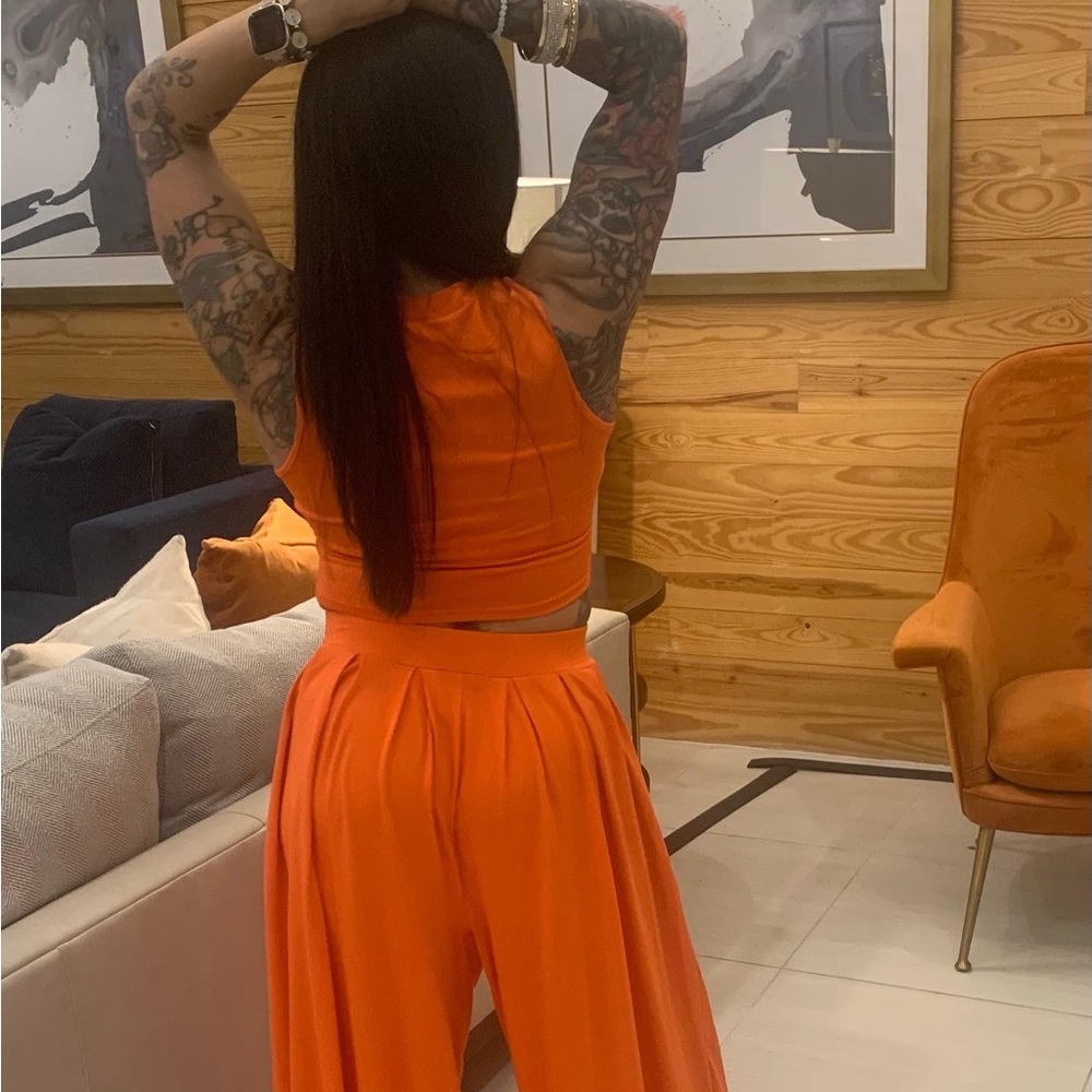 Orange 2pc Pant Set
